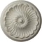 Ekena Millwork Flower Spiral Ceiling Medallion (Fits Canopies up to 2"), 12 1/4"OD x 2 1/4"P, Pot of Cream Crackle CM12FLPCC - alternate 1